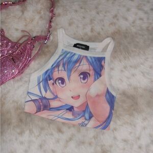 Anime Graphic Crop Top